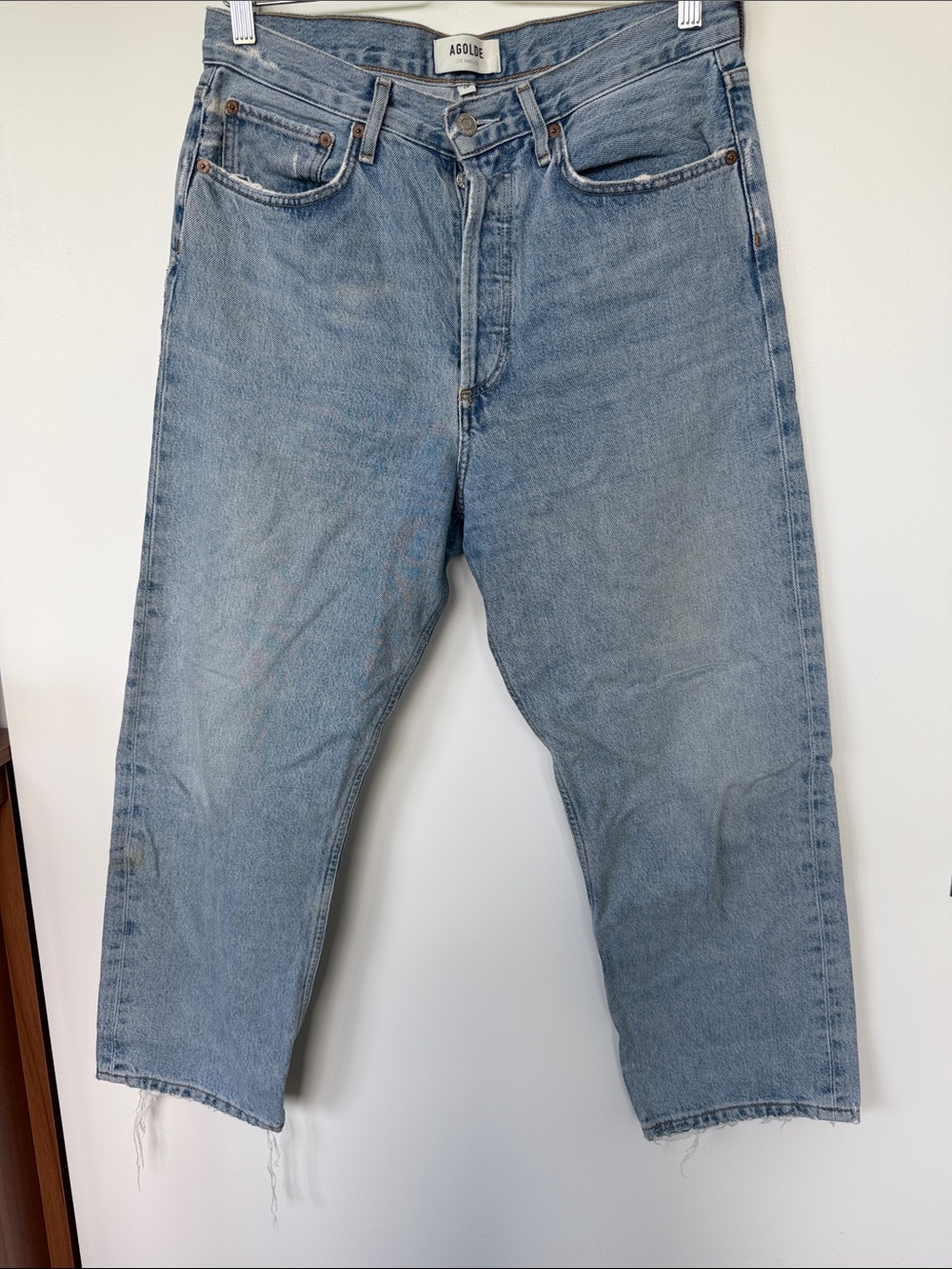 Agolde Relaxed straight leg Light Wash Blue Jeans